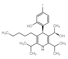 3-Pyridinemethanol, 4-(4-fluoro-2-hydroxyphenyl)-a-methyl-2,6-bis(1-methylethyl)-5-pentyl-, (aR,4R)- (9CI) structure