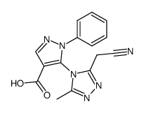 5-(3-cyanomethyl-5-methyl-[1,2,4]triazol-4-yl)-1-phenyl-1H-pyrazole-4-carboxylic acid Structure