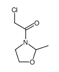 Oxazolidine, 3-(chloroacetyl)-2-methyl- (9CI) structure