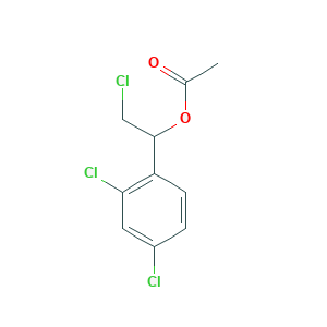 2-chloro-1-(2,4-dichlorophenyl)ethyl acetate Structure