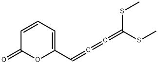 6-[4,4-Bis(methylthio)-1,2,3-butanetrien-1-yl]-2H-pyran-2-one结构式