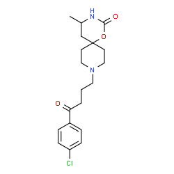 9-[3-(p-Chlorobenzoyl)propyl]-5-methyl-1-oxa-3,9-diazaspiro[5.5]undecan-2-one Structure