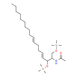 Acetamide, N-[2-[(trimethylsilyl)oxy]-1-[[(trimethylsilyl)oxy]methyl]- 3,7-heptadecadienyl]-结构式