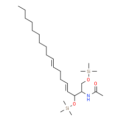 Acetamide, N-[2-[(trimethylsilyl)oxy]-1-[[(trimethylsilyl)oxy]methyl]- 3,7-heptadecadienyl]- structure