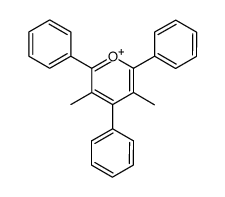 3,5-dimethyl-2,4,6-triphenylpyrylium结构式