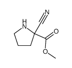 Proline, 2-cyano-, methyl ester (9CI)结构式