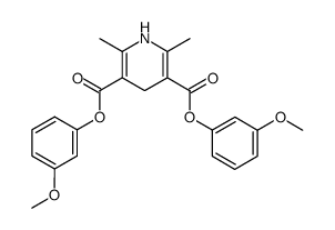 2,6-Dimethyl-1,4-dihydro-pyridine-3,5-dicarboxylic acid bis-(3-methoxy-phenyl) ester结构式