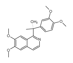 6,7-dimethoxy-1-(3',4'-dimethoxy-α-hydroxy-α-methylbenzyl)isoquinoline结构式