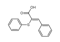 Z-3-phenyl-2-(phenylthio)propenoic acid Structure