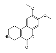 1,2,3,4-tetrahydro-8,9-dimethoxy-5H-[1]benzopyrano[3,4-c]pyridin-5-one Structure