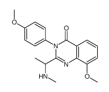 4(3H)-Quinazolinone,8-methoxy-3-(4-methoxyphenyl)-2-[1-(methylamino)ethyl]- Structure