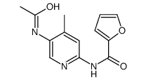 2-Furancarboxamide,N-[5-(acetylamino)-4-methyl-2-pyridinyl]-(9CI)结构式