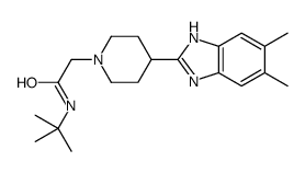 1-Piperidineacetamide,4-(5,6-dimethyl-1H-benzimidazol-2-yl)-N-(1,1-dimethylethyl)-(9CI)结构式