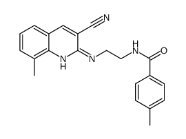 Benzamide, N-[2-[(3-cyano-8-methyl-2-quinolinyl)amino]ethyl]-4-methyl- (9CI) structure