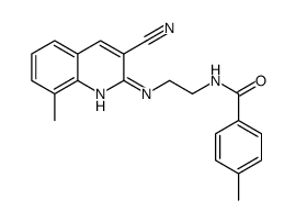 Benzamide, N-[2-[(3-cyano-8-methyl-2-quinolinyl)amino]ethyl]-4-methyl- (9CI)结构式