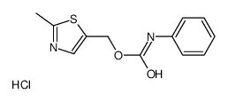 (2-methyl-1,3-thiazol-5-yl)methyl N-phenylcarbamate,hydrochloride Structure