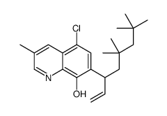 5-chloro-3-methyl-7-(5,5,7,7-tetramethyloct-1-en-3-yl)quinolin-8-ol结构式