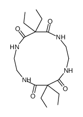 6,6,13,13-tetraethyl-1,4,8,11-tetraaza-cyclotetradecane-5,7,12,14-tetraone结构式