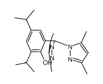 (3,5-di-tert-butyl-2-hydroxyphenyl)bis(3,5-dimethyl-pyrazolyl)methane结构式