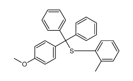 1-methoxy-4-[(2-methylphenyl)sulfanyl-diphenylmethyl]benzene结构式