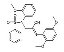 2-[N-(benzenesulfonyl)-2-methoxyanilino]-N-(2,5-dimethoxyphenyl)acetamide结构式