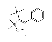 2,2,5,5-tetramethyl-3-trimethylsilyl-4-phenyl-1-oxa-2-silacyclopent-3-ene结构式