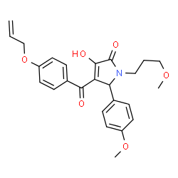 4-[4-(allyloxy)benzoyl]-3-hydroxy-5-(4-methoxyphenyl)-1-(3-methoxypropyl)-1,5-dihydro-2H-pyrrol-2-one Structure