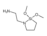 1-Aza-2-silacyclopentane-1-ethanamine, 2,2-dimethoxy-结构式