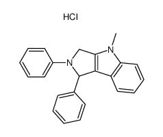 4-Methyl-1,2-diphenyl-1,2,3,4-tetrahydro-pyrrolo[3,4-b]indole; hydrochloride结构式