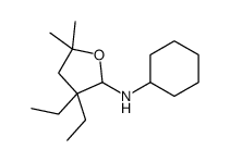 N-cyclohexyl-3,3-diethyl-5,5-dimethyloxolan-2-amine结构式