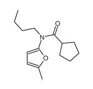 N-butyl-N-(5-methylfuran-2-yl)cyclopentanecarboxamide结构式