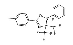 2-phenyl-5-p-tolyl-3,3-bis-trifluoromethyl-2,3-dihydro-[1,2,4]oxadiazole结构式