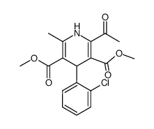 dimethyl 2-acetyl-4-(2-chlorophenyl)-6-methyl-1,4-dihydropyridine-3,5-dicarboxylate结构式