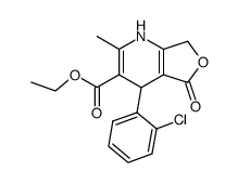 ethyl 4-(2-chlorophenyl)-2-methyl-5-oxo-1,4,5,7-tetrahydrofuro<3,4-b>pyridine-3-carboxylate结构式