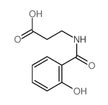 3-[(2-hydroxybenzoyl)amino]propanoic acid结构式