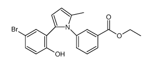 3-{2-[5-bromo-2-(hydroxy)phenyl]-5-methyl-pyrrol-1-yl}-benzoic acid ethyl ester结构式