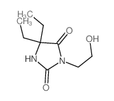 5,5-diethyl-3-(2-hydroxyethyl)imidazolidine-2,4-dione结构式