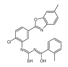 N-[[2-chloro-5-(6-methyl-1,3-benzoxazol-2-yl)phenyl]carbamothioyl]-2-methylbenzamide Structure
