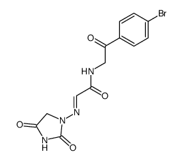 N-(2-(4-bromophenyl)-2-oxoethyl)-2-((2,4-dioxoimidazolidin-1-yl)imino)acetamide Structure