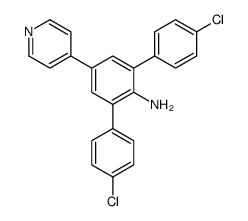 2,6-bis(4-chlorophenyl)-4-pyridin-4-ylaniline Structure