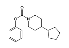 phenyl 4-cyclopentylpiperidine-1-carboxylate结构式