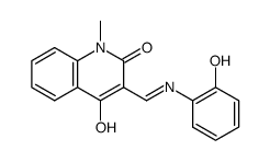 4-Hydroxy-3-{[(E)-2-hydroxy-phenylimino]-methyl}-1-methyl-1H-quinolin-2-one结构式