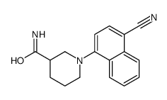 1-(4-cyanonaphthalen-1-yl)piperidine-3-carboxamide结构式