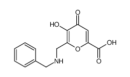 6-[(benzylamino)methyl]-5-hydroxy-4-oxopyran-2-carboxylic acid Structure