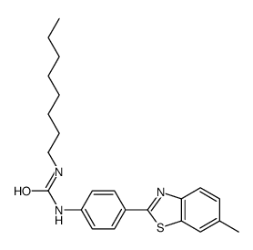 1-[4-(6-methyl-1,3-benzothiazol-2-yl)phenyl]-3-octylurea结构式