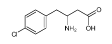 3-氨基-4-(4-氯苯基)丁酸结构式