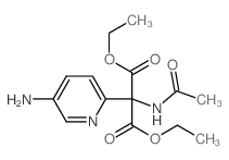 Propanedioic acid,2-(acetylamino)-2-(5-amino-2-pyridinyl)-, 1,3-diethyl ester结构式