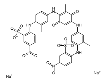 disodium 2,2'-[(2-methyl-3,6-dioxo-1,4-cyclohexadiene-1,4-diyl)bis[imino(2-methyl-4,1-phenylene)imino]]bis(5-nitrobenzenesulphonate) picture