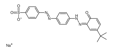 4-[[4-[[5-(1,1-Dimethylethyl)-2-hydroxyphenyl]azo]phenyl]azo]benzenesulfonic acid sodium salt结构式