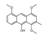 1.4.5-Trimethoxy-2-methyl-9-hydroxyanthracen Structure